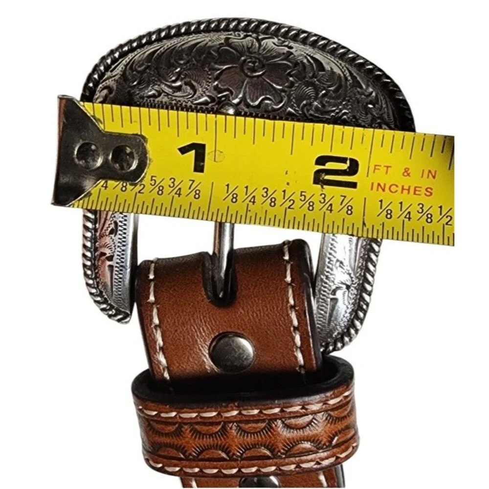 Nocona Embellished Leather Belt 26